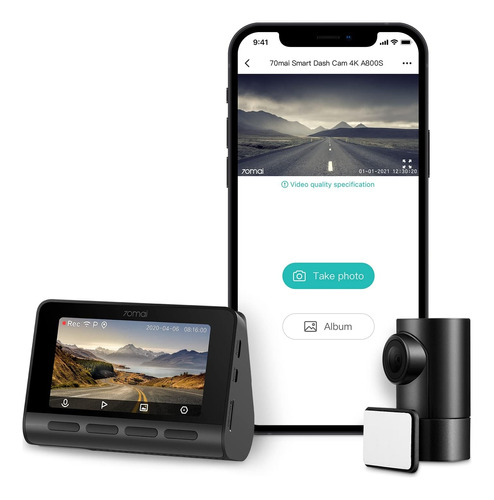 70mai Dash Cam A800s Hd Gps Cam Y Cámara Trasera