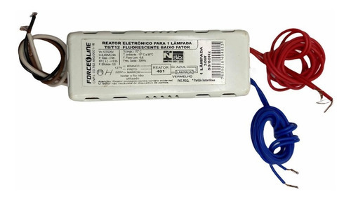 Reator Para 1 X 30 W Fluorescente 127/220V Force Line