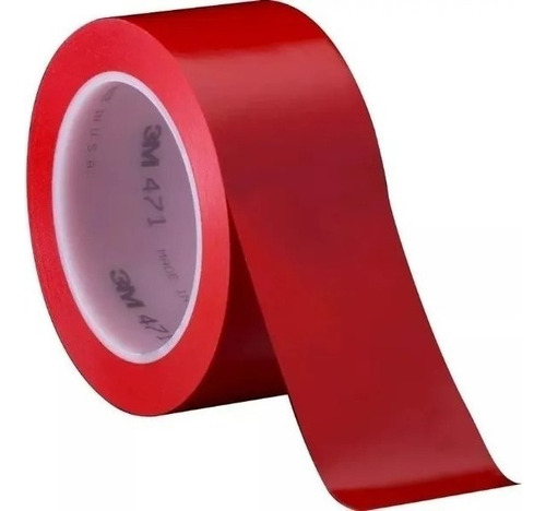 Cinta Demarcatoria Para Piso Alto Transito 3m 471 50mm X30m Color Rojo