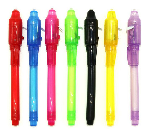 Set De 7 Bolígrafos Invisibles Pen Maker Para Niños Con Mens