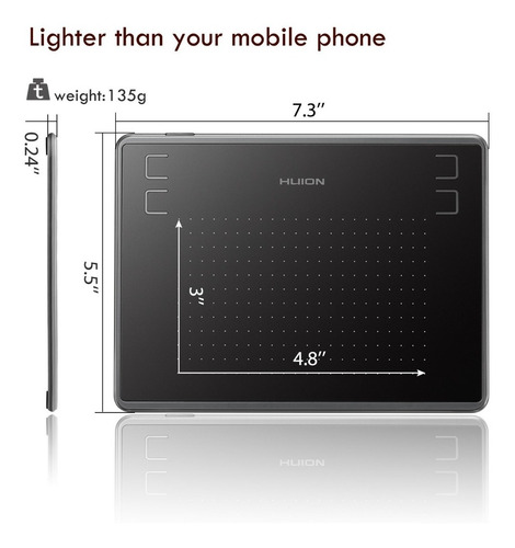 Tableta Grafica Digitalizadora Huion Inspiroy H430p