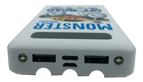 Imagen 2 de 5 de Power Bank 10000mah Reales Con Display Y Linterna Diseños