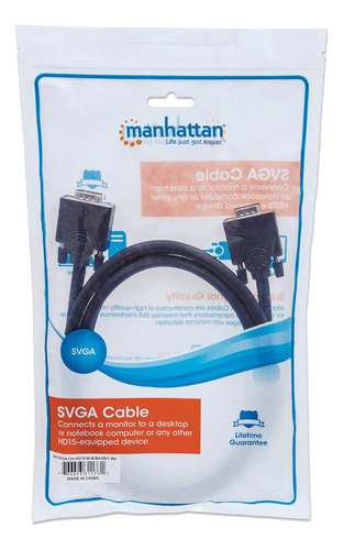 Cable Vga Macho A Macho De 1.8 Mts Manhattan