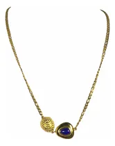 Comprar Collar Bañado En Oro 18k. Lapislazuli Natural