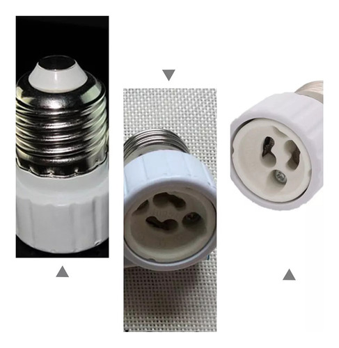 Bombilla Led E27 Gu10, Adaptador Y Conector Convertidor, 6 U