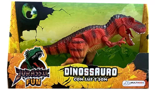 Jurassic Fun Dinossauro Rex R/C Com Luz e Som Multikids - BR1461 -  lojamultikids