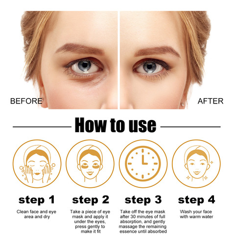 Almohadillas Para Ojos W 60 Pads, Eliminación De Ojeras, Alm