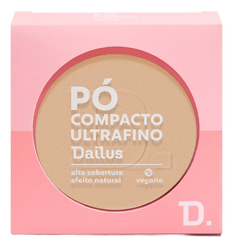 Pó Compacto Ultrafino Dailus - Alta Cobertura Efeito Natural