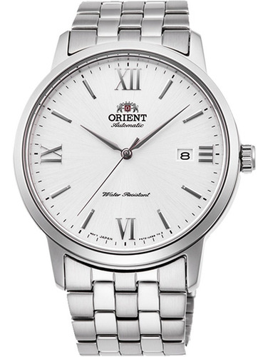 Relogio Orient Symphony Iv Automatico Ra-ac0f10s30b Correia Prateado Bisel Prateado Fundo Prateado