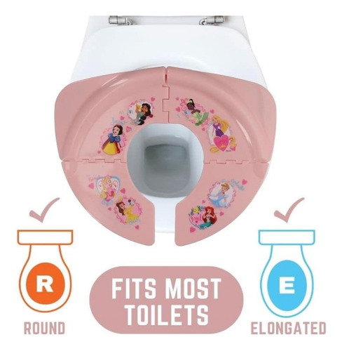 Asiento Plegable Entrenador Infantil Baño Princesas Niñas Rosa Princess