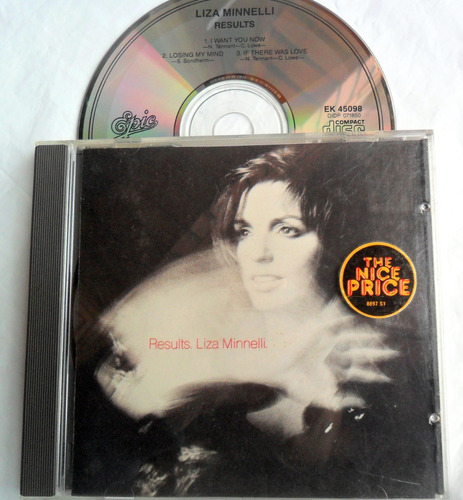 Liza Minnelli - Results / 1º Ed Usa 1989 Cd Ex