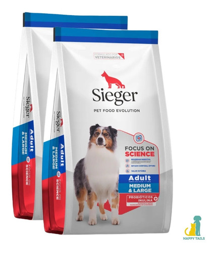 Sieger Super Premium Para Perro Adulto Raza Med/gde 2x15 Kg