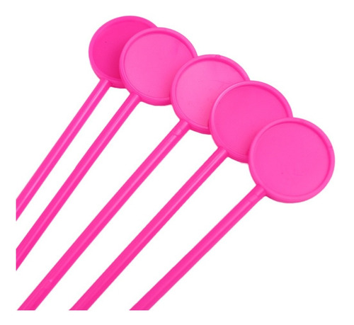 Mexedor De Bebidas De Acrílico Russo Art Transparente Rosa Neon Com Design Mexedor