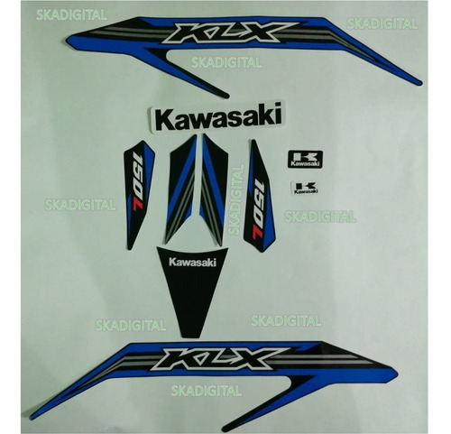 Kit Completo De Calcomanías Kawasaki  Klx