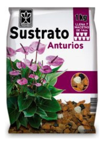 Sustrato Para Anturios 7 Macetas De 14 Cm X 1 Kg