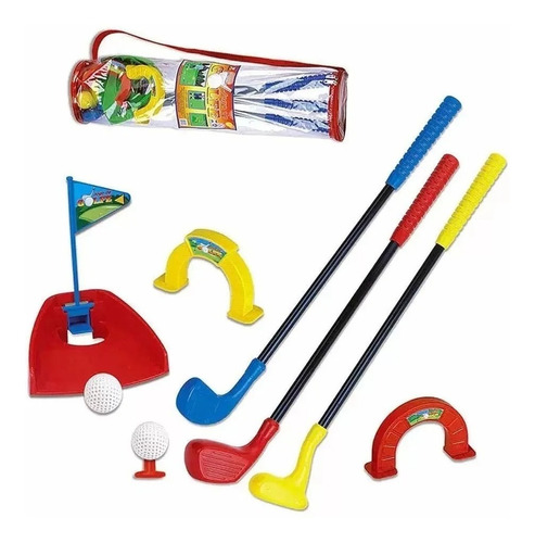 Jogo De Golfe Golf Infantil Em Sacola Braskit 590-b