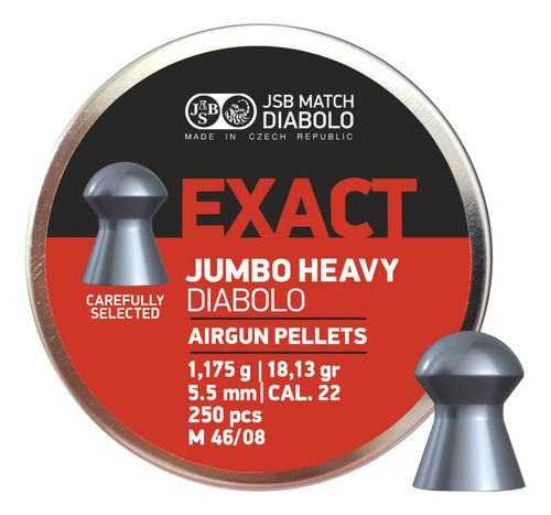 Chumbinho Jsb Exact Jumbo Heavy Diabolo 5,5mm (.22) 1,175g 