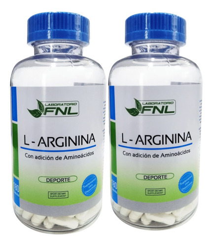 L Arginina 2x180 Cap C/u 500mg Salud Osea Articular Proteína