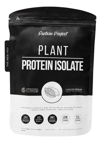 Plant Protein Isolate Protein Project 2lb 908 g  Dark Chocolate