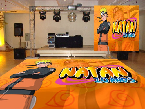 Tapete Em Lona Personaliza Nome Festa Naruto 3mx3m