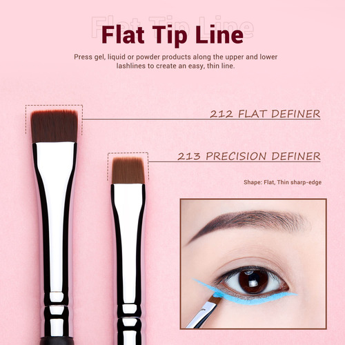 Jessup Juego De Brochas Para Delineador De Ojos, 11 Brochas