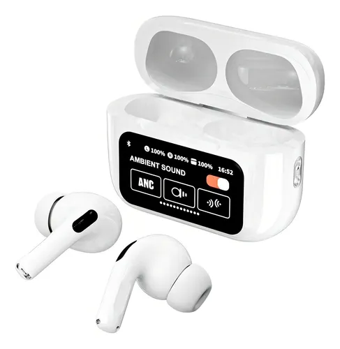 Audifonos Bluetooth A9pro Auriculares Inalámbricos con Pantalla Táctil Compatible con iPhone Android