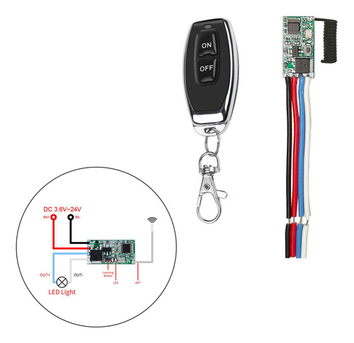 3 Rf 433mhz Secure Mini Relé Inalámbrico En La Antena