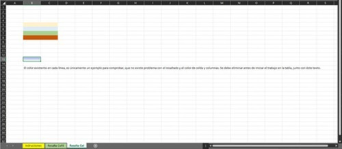 Tabla En Excel Con Resaltado De Columnas Y Filas
