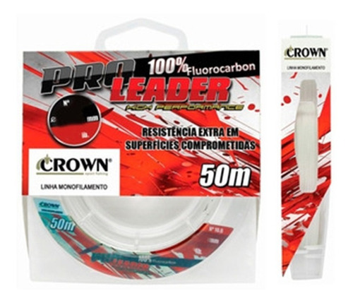 Linha Pro Leader Fluorcarbono Líder 0,40mm 50m Chicote Pesca