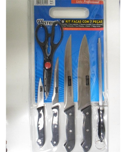 Kit Facas Western Com 7 Pecas  N-7