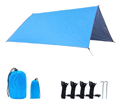 Lona De Camping De 230 X 210 Cm, Líneas Para Hombre Y Estaca