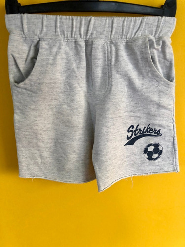 Short De Joggings De Algodon Gris De Niño Risckar Talle 3
