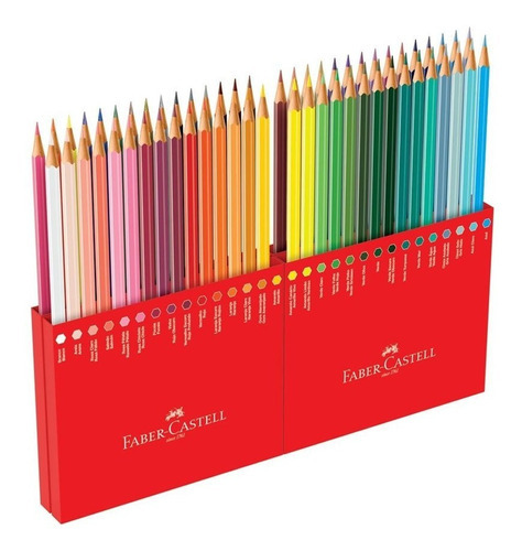 Imagen 3 de 3 de Lápices De Colores Faber Castell Ecolápiz Largos X 60