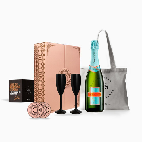 Experiencia Chandon Delice + 2 Copas Negras Personalizadas