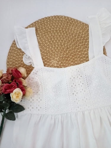 Imagen 3 de 5 de Blusa Broderie Y Fibrana Con Lazo Mujer Maldivas