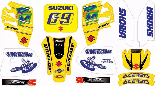 Calcos  Suzuki Rm  125-250 89-92 Motocross