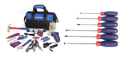 Kit Herramienta Para Hogar 125 Pieza Destornillador 3.6 V