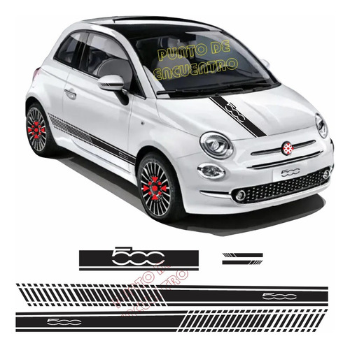 Stickers Franjas Laterales Para Fiat 500 5p