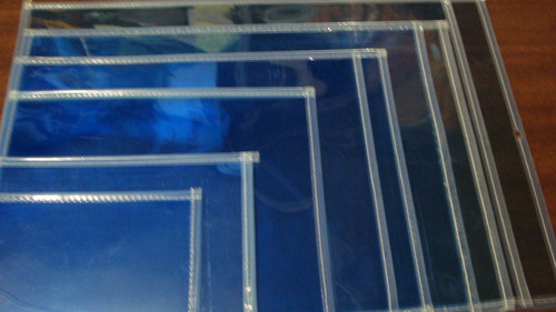 Micas Porta Documentos Azul Carta Papeleria Plastico Sobre