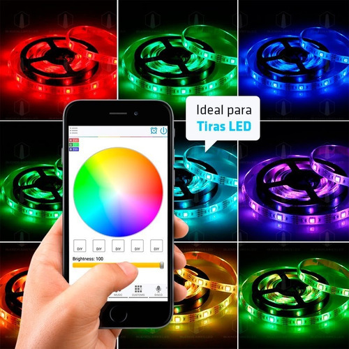 Controladora Led Rgbw 12v Bluetooth Audioritmico 4 Canales