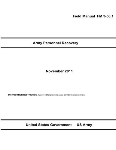 Field Manual Fm 3501 Army Personnel Recovery November 2011