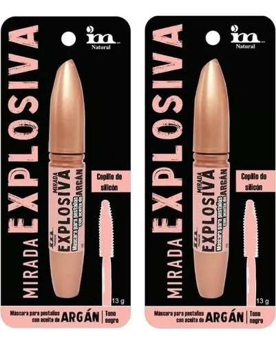 Mascara Pestañas Explosiva Im Natural 13gr Rimel - 2pzs Tipo De Piel Negro