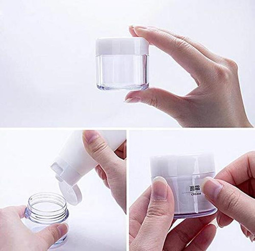 50 Tarros De Loción De Plástico Transparente Vacíos Rellenab