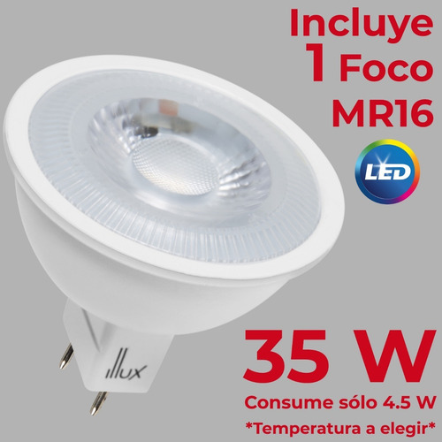 Lampara Spot Led Empotrable En Techo Plafón 35w (5w) Luz Cálida 3000 K Color Blanco Ring Illux Th-4219