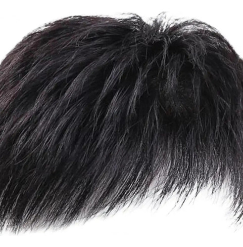 2025 Postizo Corto Y Liso Con Flequillo For Hombre, Peluca