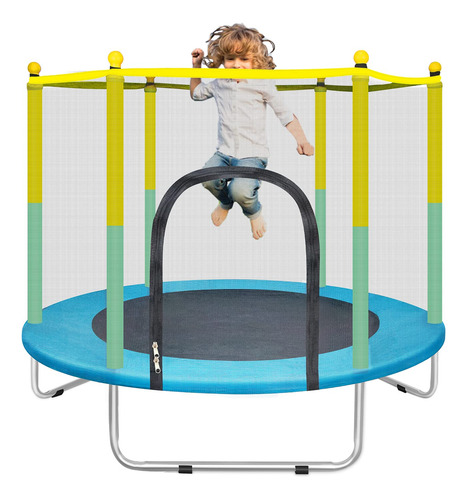 Trampolin Pequeno De 55 Pulgadas Para Ninos Con Red, Trampol