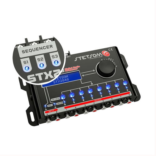 Imagen 1 de 3 de Procesador De Audio Digital Stetsom Stx2848 2 Ent. 8 Salidas