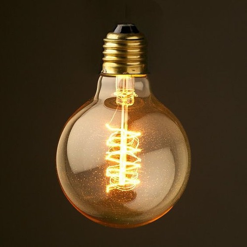 Imagem 6 de 6 de Lâmpada Filamento Led G80 Spiral Retrô Âmbar Bivolt