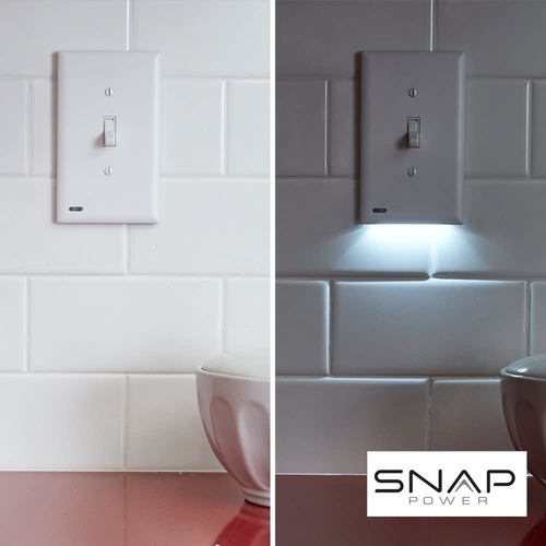 Tapa Para Interruptor De Luz Con Luz Nocturna Led Integrada