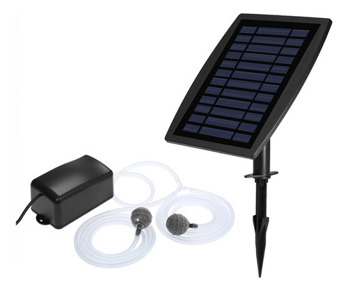 ! Mini Fuente Aireador De Piedra Solar Oxigenador De